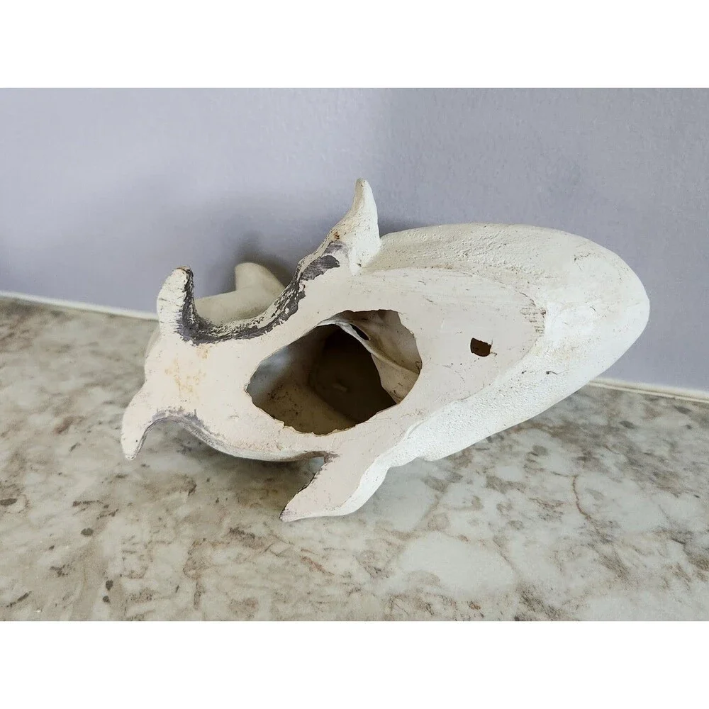 Fish Tank Aquarium Decoration Shark Jaws Mouth Open Poly Resin Decoration 7x4 in